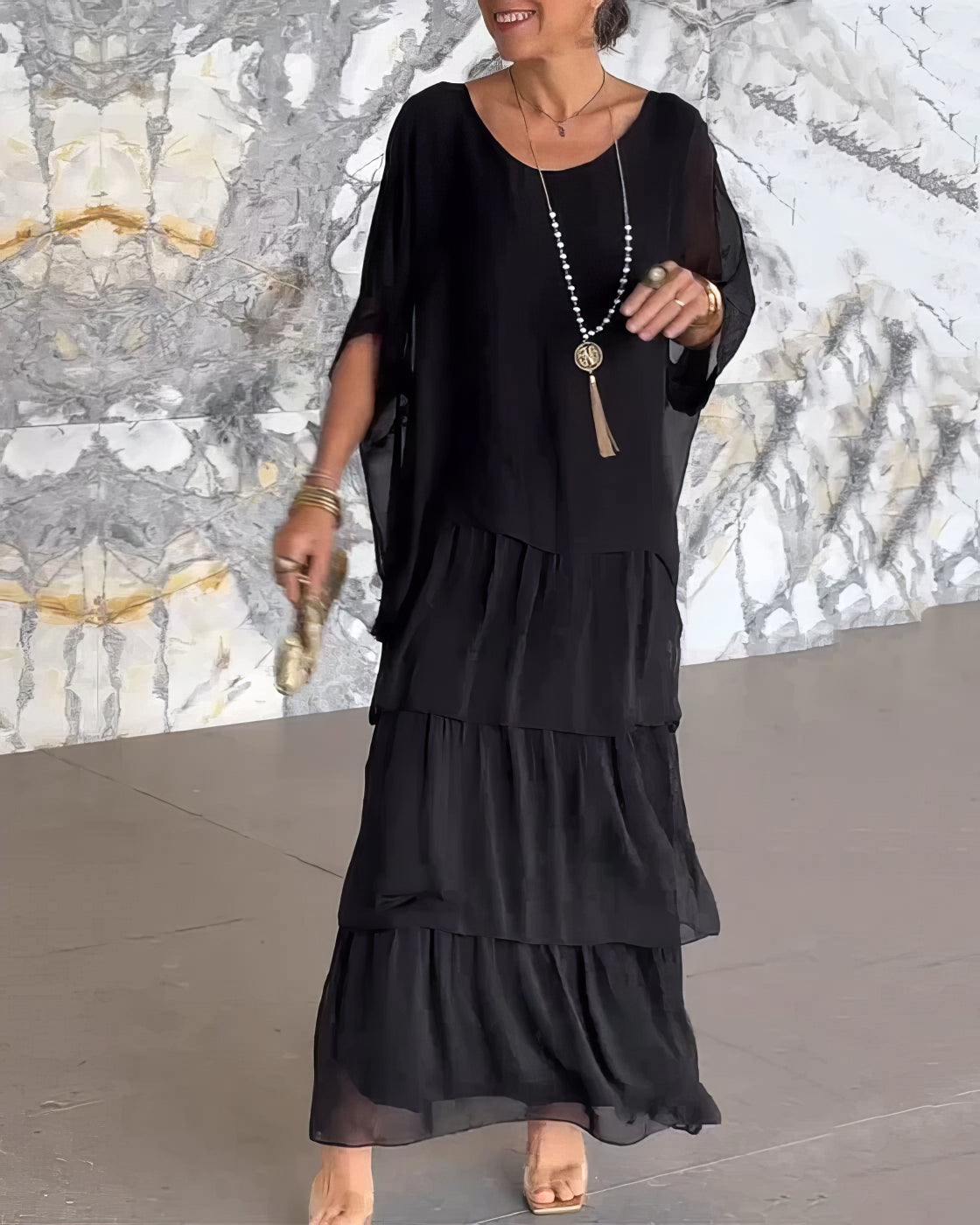 Caroline | Elegantes Maxi-Kleid Bequem für Alle Anlässe
