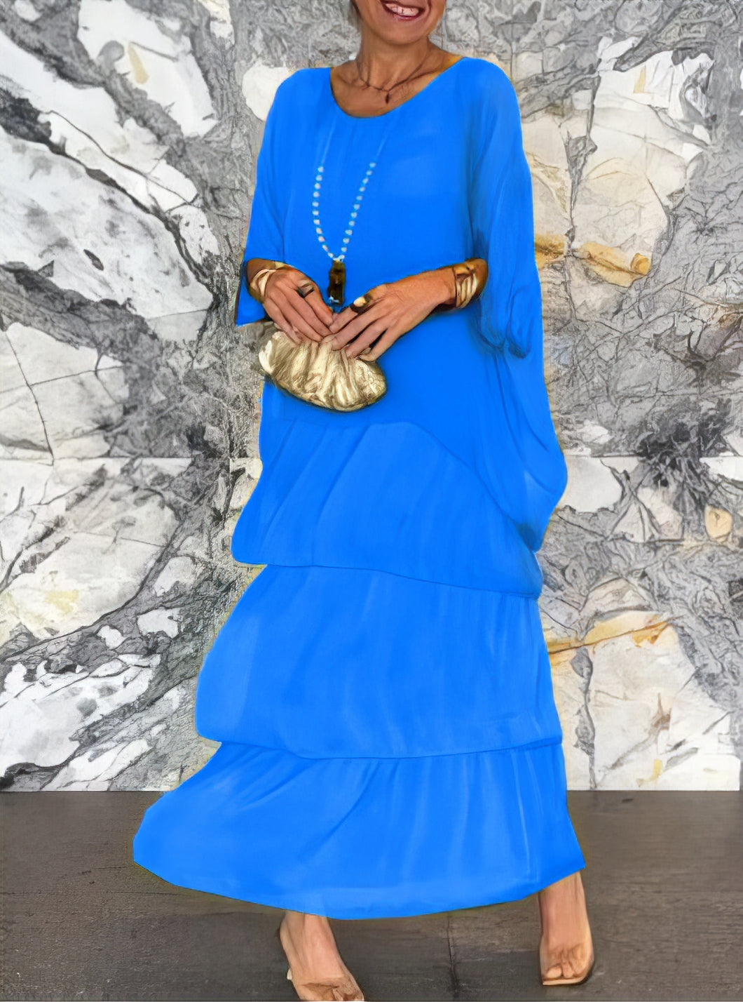Caroline | Elegantes Maxi-Kleid Bequem für Alle Anlässe