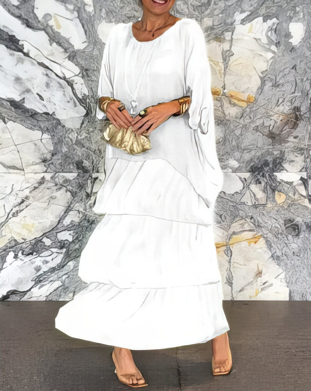 Caroline | Elegantes Maxi-Kleid Bequem für Alle Anlässe